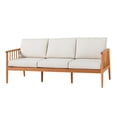 thumbnail image 3 of Modern Outdoor Solid Wood Spindle Style Triple Lounge - Natural, 3 of 5