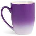 thumbnail image 2 of Purple White Two Toned Ombre Matte 10 ounce Ceramic Stoneware Coffee Cup Mug Set 4, 2 of 3
