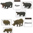 thumbnail image 2 of Juguetes de juegos de animales de zoológico para niños pequeños, figuras de animales de plástico de 12 piezas, juego de juguetes realistas para niños oso de fresa  Electrónica, 2 of 5
