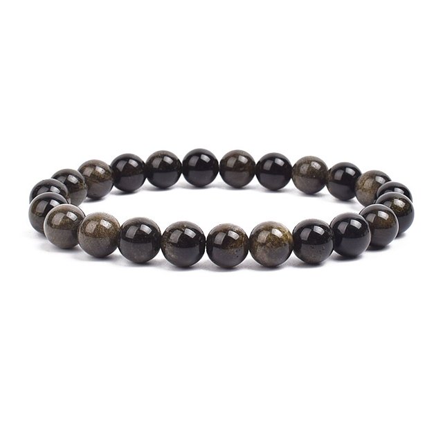 Pulsera de cuentas de piedra Natural para hombres y mujeres, cuarzo de cristal, amatista, aguamarinas, Jades, joyería, ágata, brazalete elástico