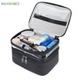 thumbnail image 4 of Makeup Bag Double layer Travel Cosmetic Cases Waterproof Make up Organizer Toiletry Bags Clear Upper layer (Pink), 4 of 5