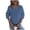 Blue, variant on Women's Daily Print V Neck Regular Sleeve Casual Winter Fleece Sweatshirt Top