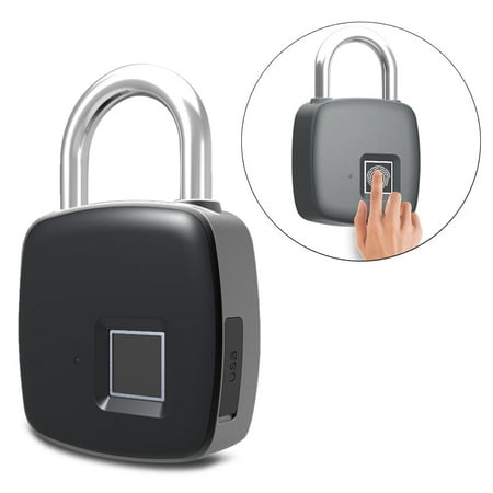- Fingerprint Padlock, Smart Security Lock Waterproof Anti-Theft Keyless Padlock Outdoor Gym, Door, Backpack, Luggage Suitcase, Bike, Office