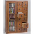 thumbnail image 3 of Leslie Dame 41" Armoire de Rangement de Média de Bibliothèque-Chêne Foncé, 3 of 4