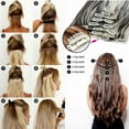 thumbnail image 6 of MY-LADY 24inch 8PCS 18Clip in Hair Extensions Full Head Curly Wave Synthetic Clip Weft HairPiece Wavy Hairpiece for Women Girls, 6 of 8