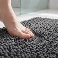 thumbnail image 5 of 24x17 Inch Chenille Bathroom Rug Extra Soft Thick Long Pile Absorbent Non Slip Machine Washable and Dryable for Bathroom(Pink), 5 of 6