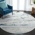 thumbnail image 2 of SAFAVIEH Meadow Vinal Abstract Area Rug, Light Grey/Blue, 6'7" x 6'7" Round, 2 of 10
