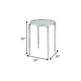 thumbnail image 4 of Benjara End Table with Tubular Rounded Legs and Frosted Glass Top, Silver, 4 of 5