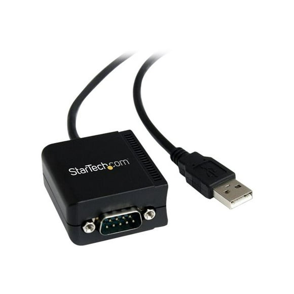 StarTech.com USB to Serial Adapter - 1 port - USB Powered - FTDI USB UART Chip - DB9 (9-pin) - USB to RS232 Adapter (ICUSB2321F) - Serial adapter - USB - RS-232 - black