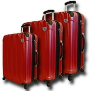 Heys USA Travel Concepts Shield Collection 3-Piece Hard-Side Luggage Set, Red