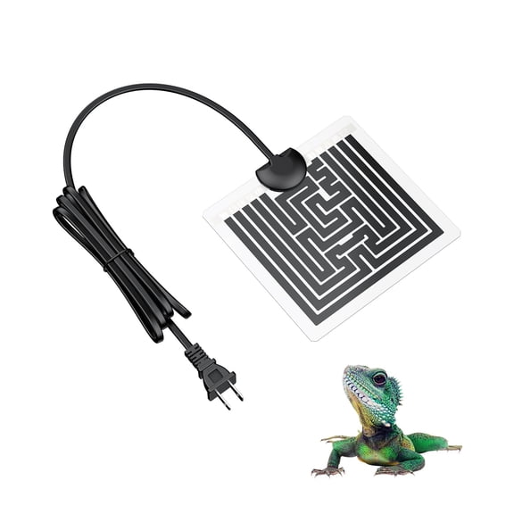 5 W Reptile Heat Pad 6 x 5.5 Inch Reptile Heating Pad Under Tank Terrarium Safe Fast Heating Mat Heat Mat for Turtles Frogs Snakes Lizards Geckos Hermit Crabs Spiders & Other Reptiles