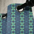 thumbnail image 3 of Ambesonne Blue and Green Grommet Curtain, Geometric Zigzag, 50" x 120", Pale Green Dark Blue, 3 of 6