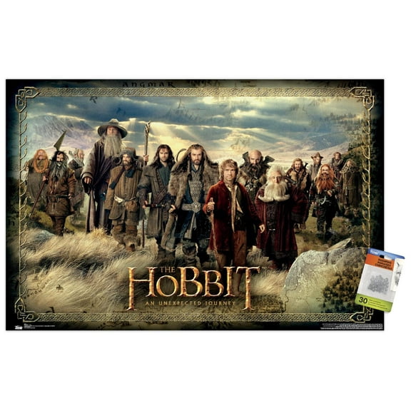 The Hobbit: An Unexpected Journey - Group Wall Poster with Push Pins, 22.375" x 34"