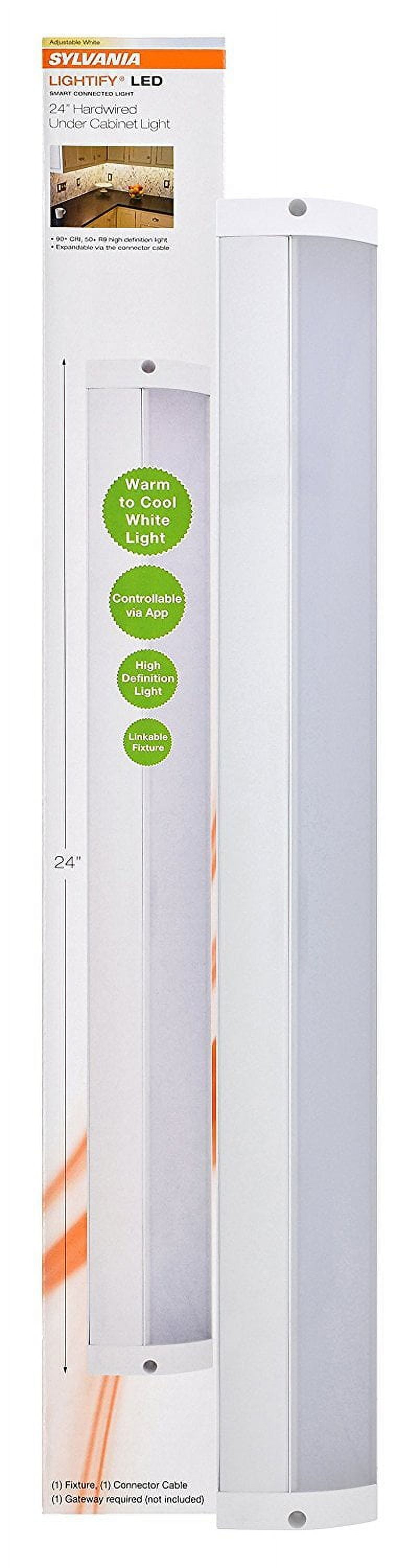 SYLVANIA LIGHTIFY ZigBee Adjustable White 24" Convertible Under Cabinet Light, Works with SmartThings, Wink, and Amazon Echo Plus, Hub Needed for Amazon Alexa and the Google Assistant