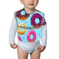 thumbnail image 6 of Bingfone Mess-Proof Baby Bib - Waterproof Bib For Baby Boy Or Girl With Food Catcher Pocket, Unisex-Donuts, 6 of 8