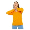 thumbnail image 3 of Wear Sierra Women’s Long Sleeve V-Neck T-Shirt, Butter Scotch Pima Cotton, L, 3 of 9