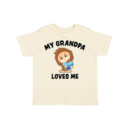 

Inktastic Cute Bigfoot My Grandpa Loves Me Gift Toddler Boy Girl T-Shirt