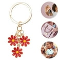 thumbnail image 3 of Unique Bargains 1 Pc Stylish Floral Handbag Charm Bag Accessories 2.76″ Red, 3 of 5