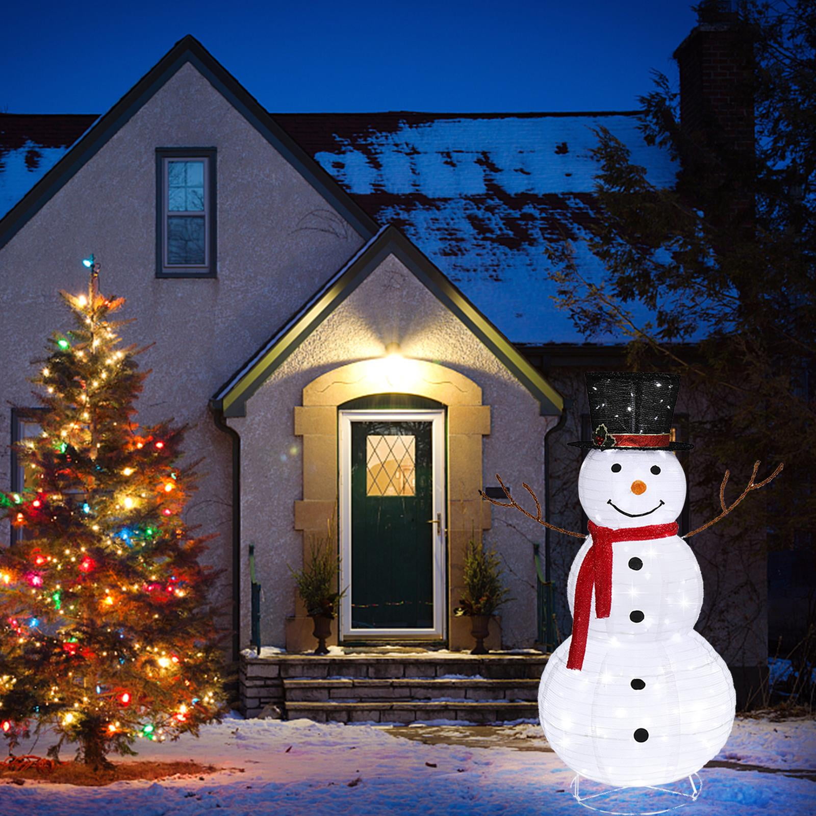 Zintown LED Lighted Snowman Christmas Snowman w/ 180 LED