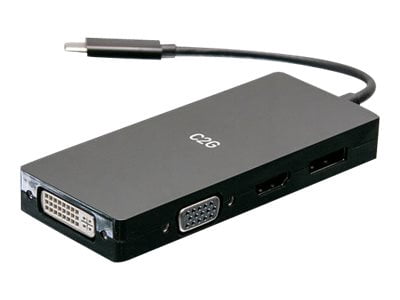 C2G 4K USB C Multiport Video Adapter HDMI DisplayPort DVI & VGA C2G54454