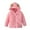 Pink, variant on QUYUON Toddler Baby Fleece Jacket - Kids Boys Girls Warm Winter Full Zip Hoodies Jackets Soft Lightweight Fuzzy Fleece Jackets Outerwear Coat Casual Long Sleeve Hooded Sweatshirts Brown 12-18 Months