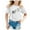 White, variant on Hiijoy Toddler Girls T-Shirt Dandelion Print Short Sleeve T Shirt Summer Casual Tee Shirt