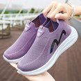 thumbnail image 6 of NOKIO Women's S𝗅ip On Sneakers Lightweight Soft Sole Shoes Breathable Fly Woven Mesh Sneakers Laceless Hands-Free Running Shoes Comfortable Athlet𝗂c Shoes Casual Fashion Non-S𝗅ip Walking Shoes, 6 of 9