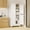 4m-white, variant on 75" H Tall Kitchen Pantry Cabinet, Pantry Storage with Doors and 3 Adjustable Shelves, Metal Storage, Cupboard for Kitchen, Black