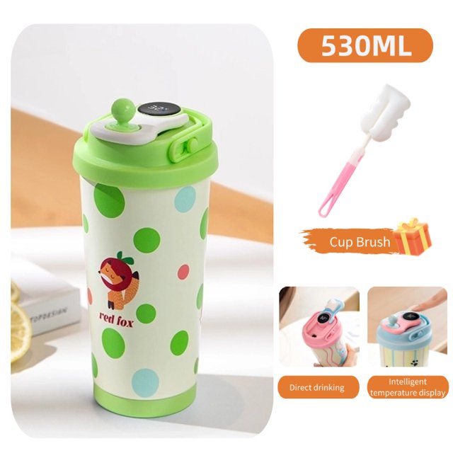 Botella Termo de acero inoxidable 316 de 530ml, termo de agua portátil con aislamiento para estudiantes, pantalla inteligente de temperatura, taza de café de regalo