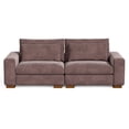 thumbnail image 4 of Isabella two seats Sectional Sofa Corduroy Velvet in Chocolate Color, 4 of 9