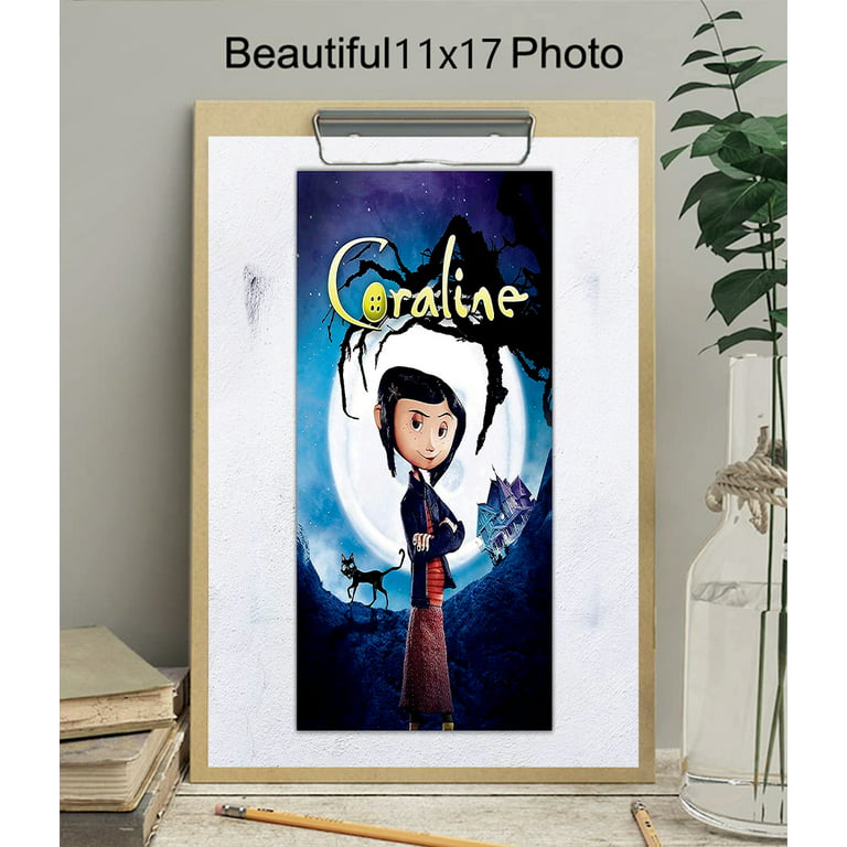 Coraline movie poster print - 11x17 FRAMED Wall Art Trendy Posters