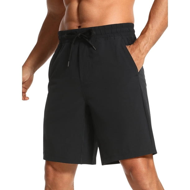 Shorts para Hombre CRZ YOGA 23 cm Secado Rápido con Bolsillos Negro L