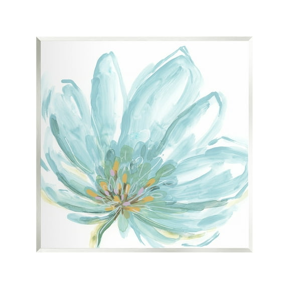 Stupell Industries Pale Blue Blossom Botanical & Floral Painting Unframed Art Print Wall Art, 12 x 12