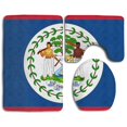 thumbnail image 1 of ABPHQTO Bandera de Belice Juego de alfombras de baño de 3 piezas Alfombra de baño Alfombra de contorno y tapa de inodoro ABPHQTO Cont-CHAPPLE-13818, 1 of 2