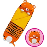 Happy Nappers: Pillow & Sleepy Sack: Medium - Tiger Tobi - 54 x 20, 2-In-1: Plush Animal Opens Into Sleeping Bag, Soft Play & Nap Character, Kids 3+