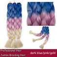 thumbnail image 2 of Ombre Jumbo Braiding Hair Extensions High Temperature Synthetic Twist Hair Multiple Colored Hair, 2 of 5