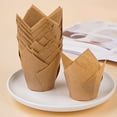 thumbnail image 2 of KAKOWELY 50 envoltorios de tulipán para cupcakes, papel para hornear, soporte decorativo para cupcakes, envoltorios de papel para muffins., 2 of 4