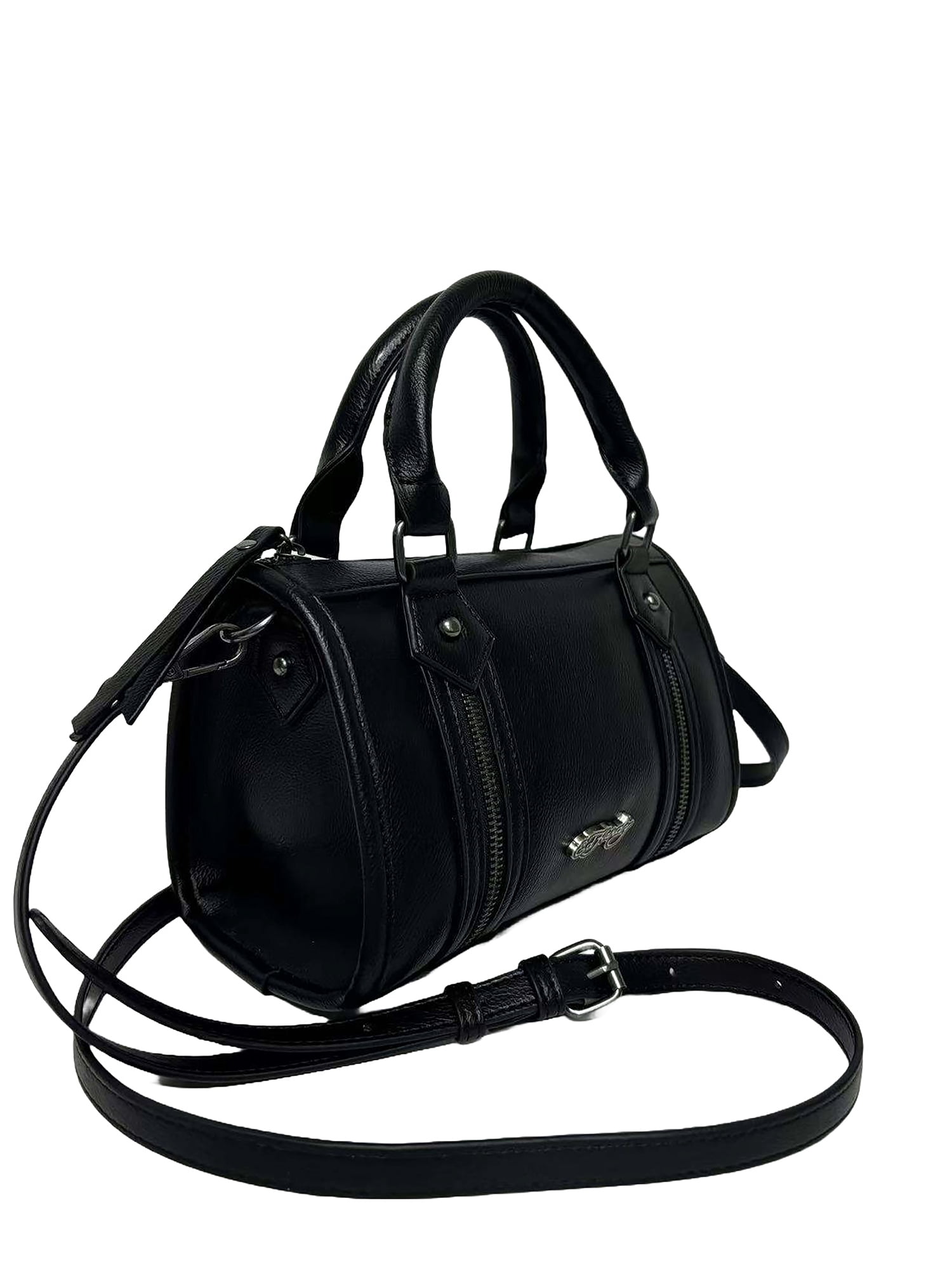 Ed Hardy Women's Merit Small Satchel Crossbody Bag, Black