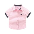 thumbnail image 5 of Tiijoy Boys Short Sleeve Button-Down Shirt Cotton Casual Pocket Shirt for Kids, Sizes 9-10, 5 of 5
