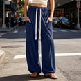 thumbnail image 2 of Zynoxe Wide Leg Sweatpants for Women Fashion Solid Color Womens Sweatpants Elastic Waist Drawstring Lounge Pants Comfort Lightweight Full Length Pants with Side Pockets XL, 2 of 9