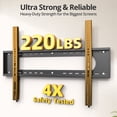 thumbnail image 5 of MountLiving Heavy Duty Fixed TV Mount for 42 to 120 inch Flat TVs, Low Profile TV Wall Mount Holds 220 lbs, Max VESA 900x600, Fits 16"/18"/32" Studs, 5 of 10