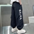 thumbnail image 4 of CONZONE Boys Baggy Workout Pants Wide Leg Sport Pants for Child Elastic Waist Graphic Breathable Athletic Jogger Pants with Pockets, 4 of 4