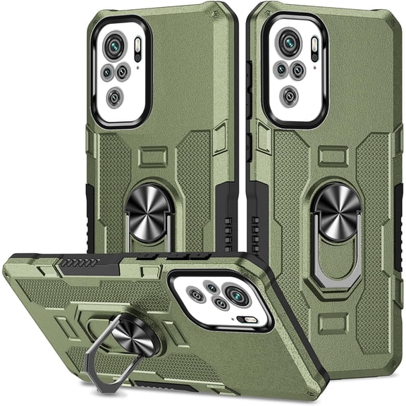 HCTian for Xiaomi Redmi Note 10 4G Note 10s Case,Magnetic Phone Case with 360° Rotating Kickstand,Shockproof, Anti-Fingerprint,Protective Phone Cover for Xiaomi Redmi Note 10 4G
