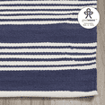 thumbnail image 7 of FH Home Machine Washable Area Rug - Hand Woven, Stain Resistant, Pet Friendly - Premium Recycled Polyester Yarn - Stripes - Kitchen, Bathroom, Laundry Room - Mariona Stripe - Blue/White - 3 x 5 ft, 7 of 7