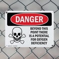 thumbnail image 5 of (2 Pack) Oxygen Deficiency Beyond This Point OSHA Danger Sign 18 Inch X 12 Inch Indoor / Outdoor Rust-Free Aluminum Metal Signs for Workplace, Workshop, and Construction Site, Made in, 5 of 8