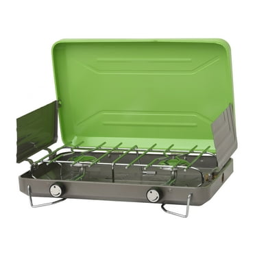 Flame King 2 Burner Camp Stove, Portable Propane Camping Stove for Outdoor Cooking, 20,000 BTU
