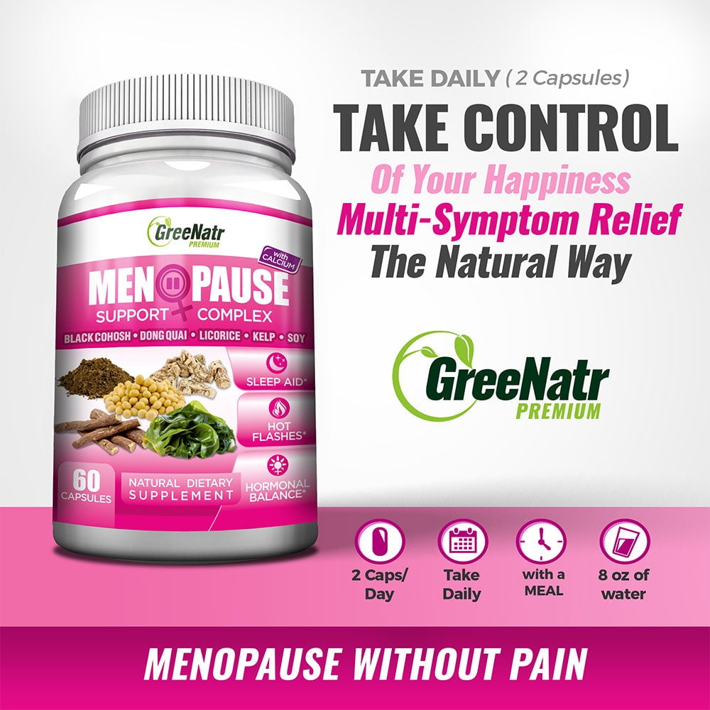 Buy GreeNatr Herbal Menopause Support Complex for Hot Flashes, Night