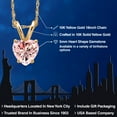 thumbnail image 2 of Gem Stone King 10K Yellow Gold Morganite Peach Zirconia Pendant Necklace for Women | 0.44 Cttw | Gemstone Birthstone | Heart Shape 5MM | With 18 inch Chain, 2 of 6