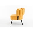thumbnail image 5 of 30" Accent Chair, Barrel Chair, Armchair With Pocket Coil Seat Chenille Fabric And Small Space Design For Living Room Office And Reading Corner, Yellow, 5 of 5