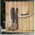 thumbnail image 4 of Ambesonne Western Shower Curtain, Texas Snake Cowboy, 69"Wx75"L, Brown and Cream, 4 of 5